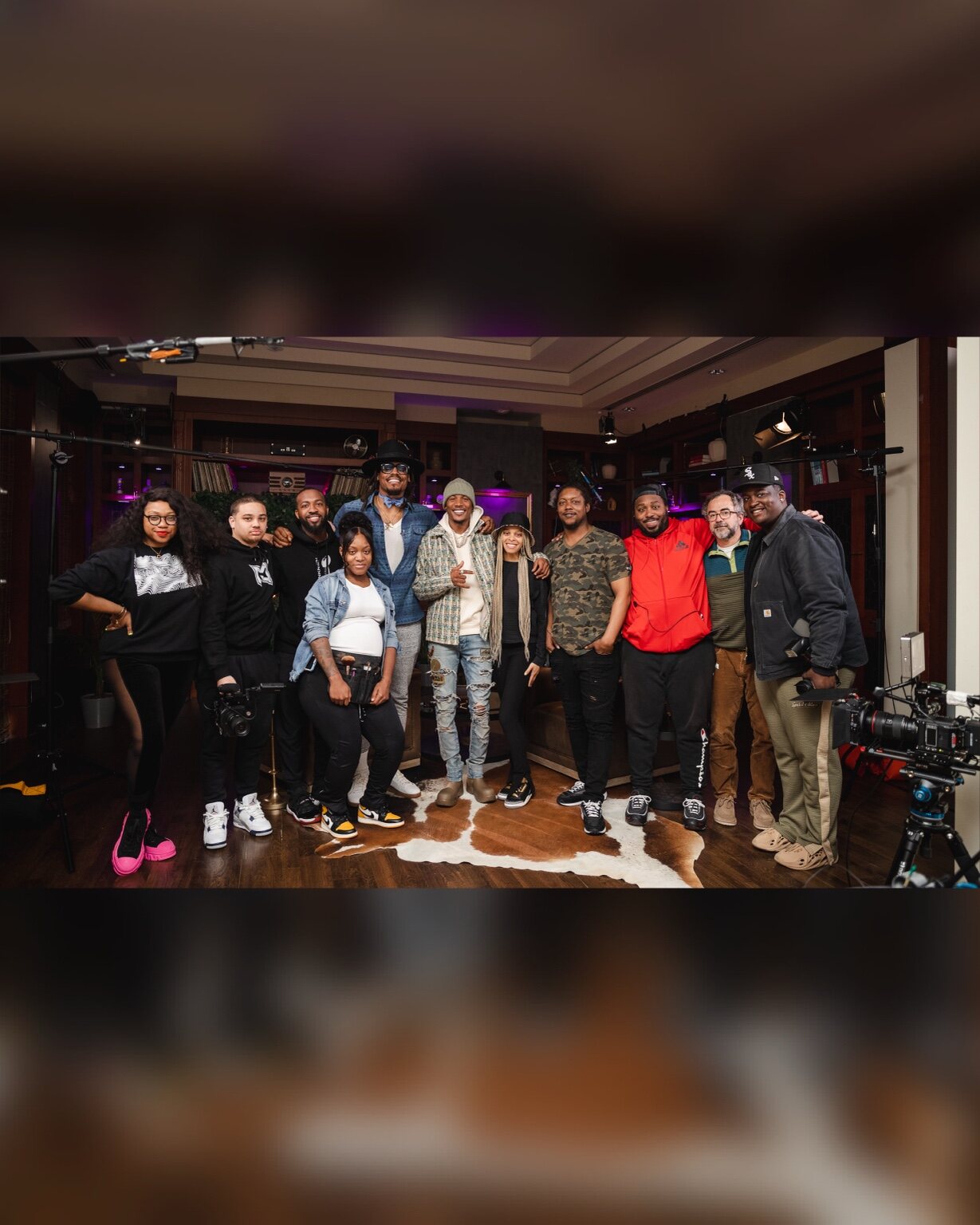 Production team gathered on set